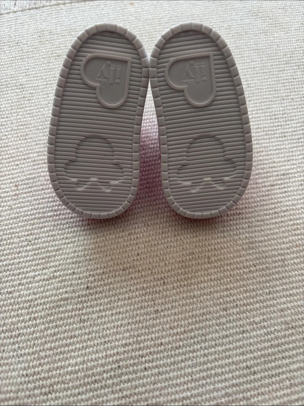 Disney ily 4Ever pink & white high top 18-inch doll shoes.